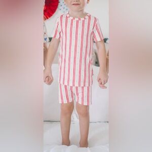 Little Joy Co Stars & Stripes 2pc Bamboo Pajamas Red Size 7/8 NWT IN PACKAGE
